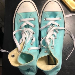 Converse high tops light blue